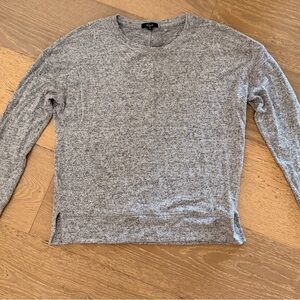 Rails Gray Marled Knit Crewneck Top